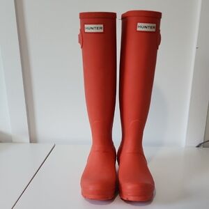 Hunter Vibrant Orange Tall Boots